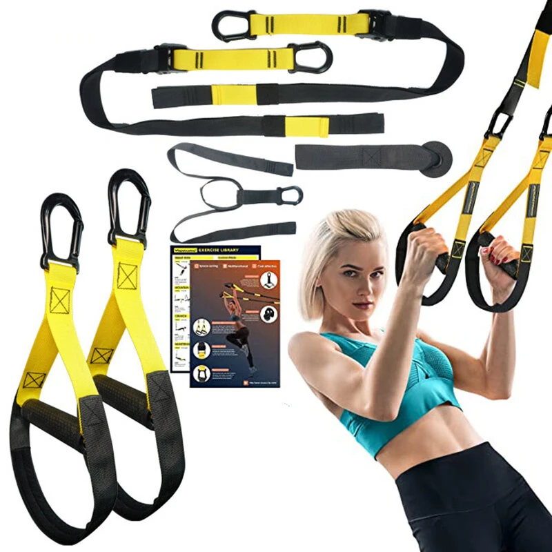 (image for) 400kg Max Capacity 2.1m Length Resistance Band Set with Handles and Door Anchor Home Gym Full Body Workout Kit Anti-Snap Design