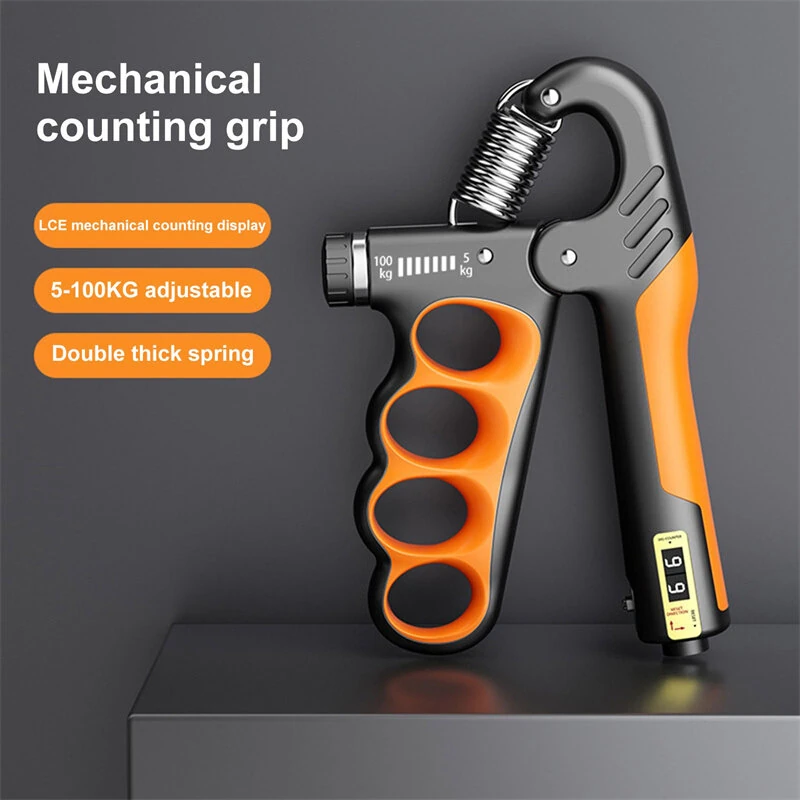 (image for) KALOAD 5-100KG Adjustable Hand Grip Strength Trainer Mechanical Counter Forearm Exerciser Power Strengthener for Gym Fitness Equipment with Counting Function